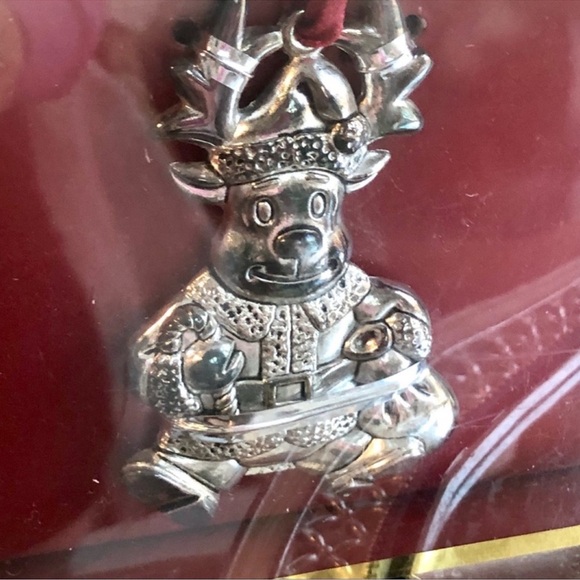 NIB Gorham Silver-plate Christmas Reindeer Ornaments - Picture 2 of 7